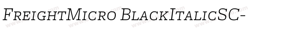 FreightMicro BlackItalicSC字体转换